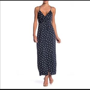 Bardot silk feel polka dot maxi